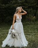 LTP0807,Charming white v-neck wedding dresses tulle wedding HZ0307